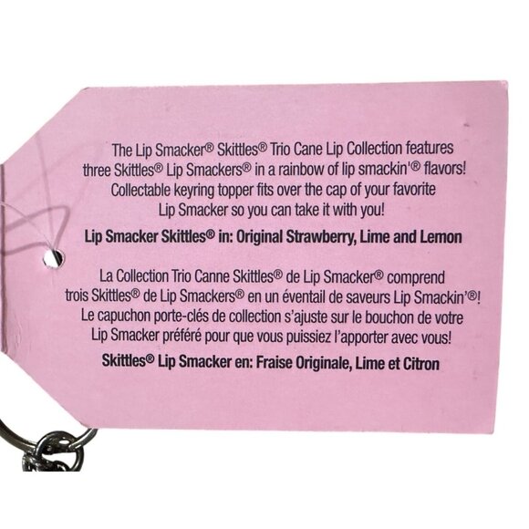 Vintage Lip Smacker SKITTLES Trio Lip Balm Cane Keychain Gift Set BUBBLE FONT - Picture 7 of 9